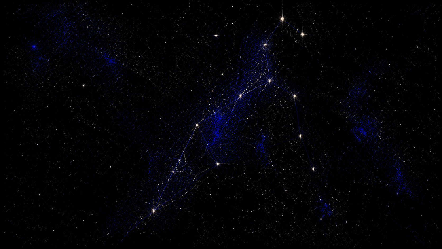 Night sky starfield constellation